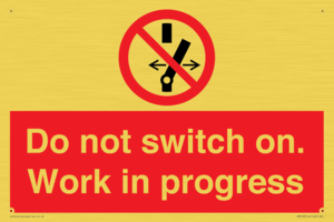 Do not switch on. Work in progress